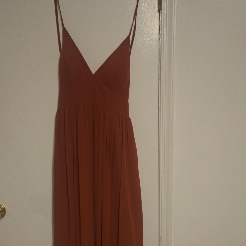 Zara Strapless Rust Dress